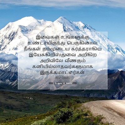 Picture 07 - 2 பேதுரு 1:8 TAMIRV - இவைகள் உங்களுக்கு - Bible Verse Picture