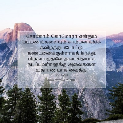 Picture 07 - 2 பேதுரு 2:6 TAMIRV - சோதோம் கொமோரா - Bible Verse Picture