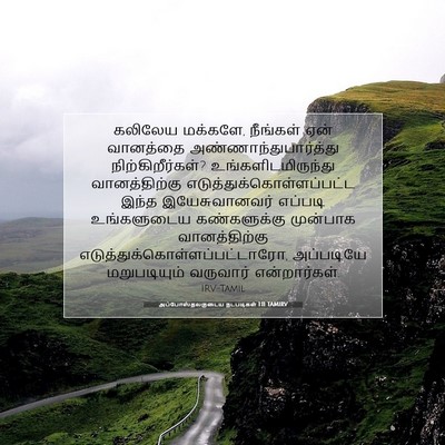 Picture 07 - அப்போஸ்தலருடைய நடபடிகள் 1:11 TAMIRV - கலிலேய மக்களே, - Bible Verse Picture