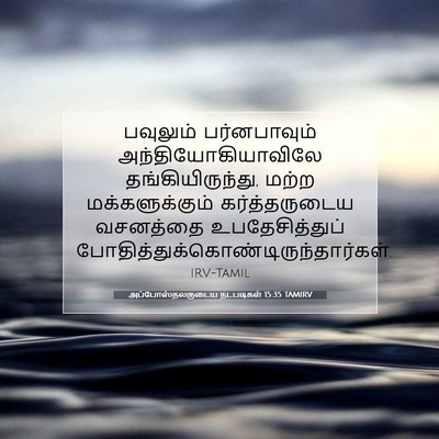Picture 07 - அப்போஸ்தலருடைய நடபடிகள் 15:35 TAMIRV - பவுலும் - Bible Verse Picture
