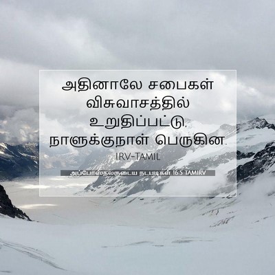 Picture 07 - அப்போஸ்தலருடைய நடபடிகள் 16:5 TAMIRV - அதினாலே சபைகள் - Bible Verse Picture