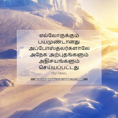 Picture 07 - அப்போஸ்தலருடைய நடபடிகள் 2:43 TAMIRV - எல்லோருக்கும் - Bible Verse Picture