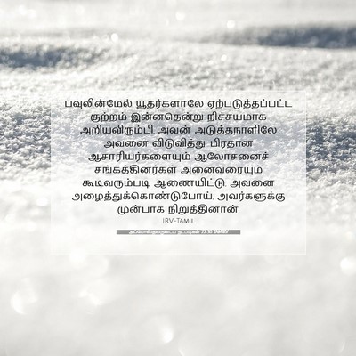 Picture 07 - அப்போஸ்தலருடைய நடபடிகள் 22:30 TAMIRV - பவுலின்மேல் - Bible Verse Picture