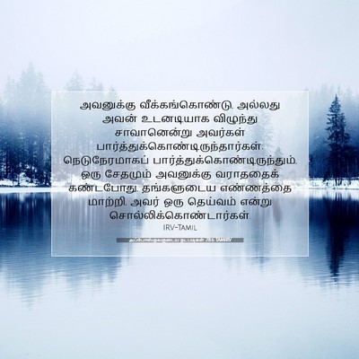 Picture 07 - அப்போஸ்தலருடைய நடபடிகள் 28:6 TAMIRV - அவனுக்கு - Bible Verse Picture