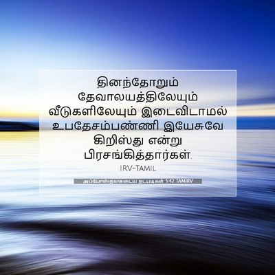 Picture 07 - அப்போஸ்தலருடைய நடபடிகள் 5:42 TAMIRV - தினந்தோறும் - Bible Verse Picture