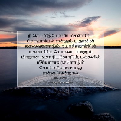 Picture 07 - ஆகாய் 2:2 TAMIRV - நீ செயல்தியேலின் - Bible Verse Picture