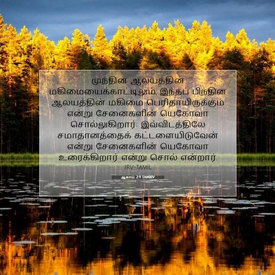 Picture 07 - ஆகாய் 2:9 TAMIRV - முந்தின ஆலயத்தின் - Bible Verse Picture