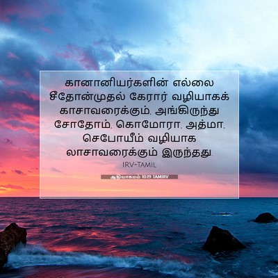 Picture 07 - ஆதியாகமம் 10:19 TAMIRV - கானானியர்களின் - Bible Verse Picture
