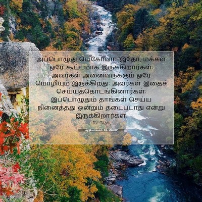 Picture 07 - ஆதியாகமம் 11:6 TAMIRV - அப்பொழுது யெகோவா: - Bible Verse Picture