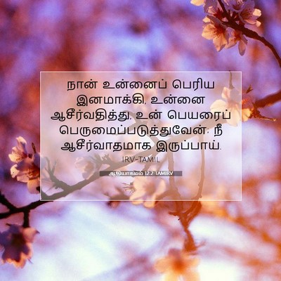 Picture 07 - ஆதியாகமம் 12:2 TAMIRV - நான் உன்னைப் - Bible Verse Picture