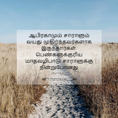 Picture 07 - ஆதியாகமம் 18:11 TAMIRV - ஆபிரகாமும் - Bible Verse Picture