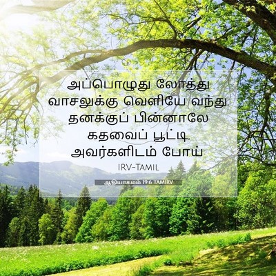 Picture 07 - ஆதியாகமம் 19:6 TAMIRV - அப்பொழுது லோத்து - Bible Verse Picture