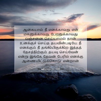 Picture 07 - ஆதியாகமம் 21:23 TAMIRV - ஆகையால், நீ - Bible Verse Picture