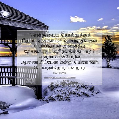 Picture 07 - ஆதியாகமம் 22:18 TAMIRV - நீ என்னுடைய - Bible Verse Picture
