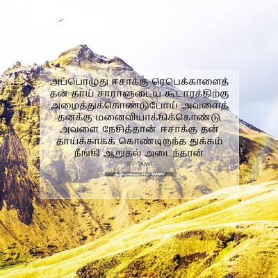 Picture 07 - ஆதியாகமம் 24:67 TAMIRV - அப்பொழுது ஈசாக்கு - Bible Verse Picture
