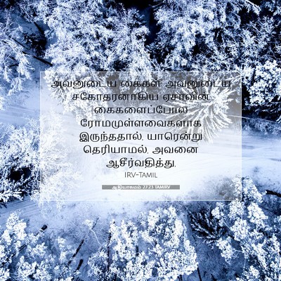 Picture 07 - ஆதியாகமம் 27:23 TAMIRV - அவனுடைய கைகள் - Bible Verse Picture