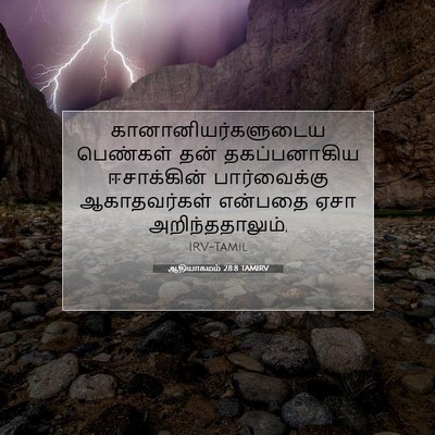 Picture 07 - ஆதியாகமம் 28:8 TAMIRV - கானானியர்களுடைய - Bible Verse Picture