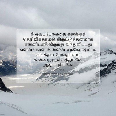 Picture 07 - ஆதியாகமம் 31:27 TAMIRV - நீ ஓடிப்போவதை - Bible Verse Picture