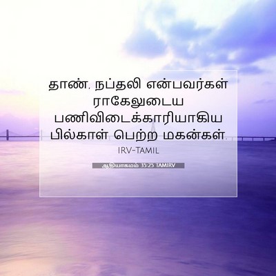 Picture 07 - ஆதியாகமம் 35:25 TAMIRV - தாண், நப்தலி - Bible Verse Picture