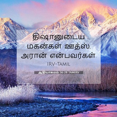 Picture 07 - ஆதியாகமம் 36:28 TAMIRV - திஷானுடைய மகன்கள் - Bible Verse Picture