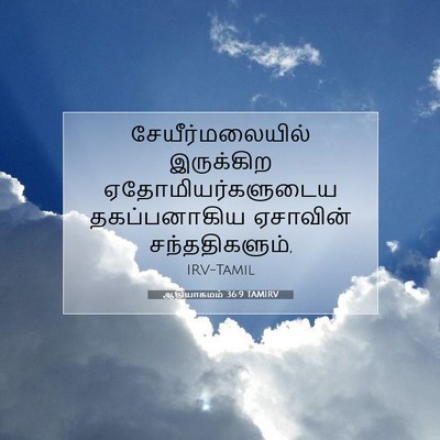 Picture 07 - ஆதியாகமம் 36:9 TAMIRV - சேயீர்மலையில் - Bible Verse Picture