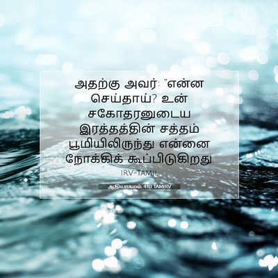 Picture 07 - ஆதியாகமம் 4:10 TAMIRV - அதற்கு அவர்: “என்ன - Bible Verse Picture