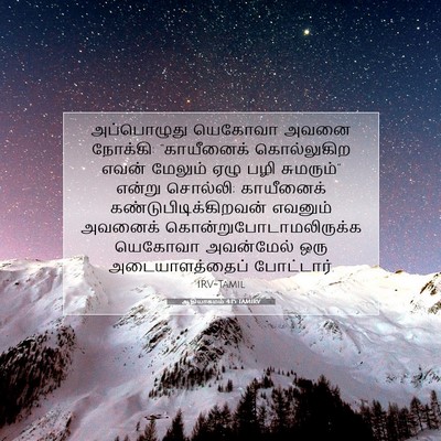 Picture 07 - ஆதியாகமம் 4:15 TAMIRV - அப்பொழுது யெகோவா - Bible Verse Picture