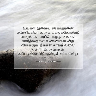Picture 07 - ஆதியாகமம் 42:20 TAMIRV - உங்கள் இளைய - Bible Verse Picture