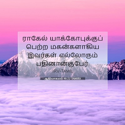 Picture 07 - ஆதியாகமம் 46:22 TAMIRV - ராகேல் - Bible Verse Picture