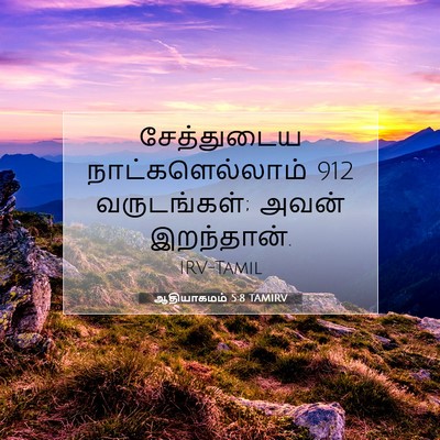 Picture 07 - ஆதியாகமம் 5:8 TAMIRV - சேத்துடைய - Bible Verse Picture