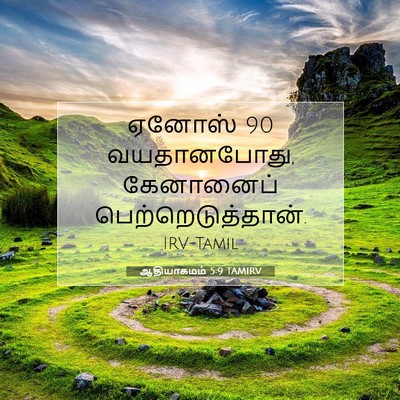 Picture 07 - ஆதியாகமம் 5:9 TAMIRV - ஏனோஸ் 90 வயதானபோது, - Bible Verse Picture
