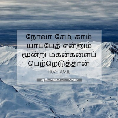 Picture 07 - ஆதியாகமம் 6:10 TAMIRV - நோவா சேம், காம், - Bible Verse Picture