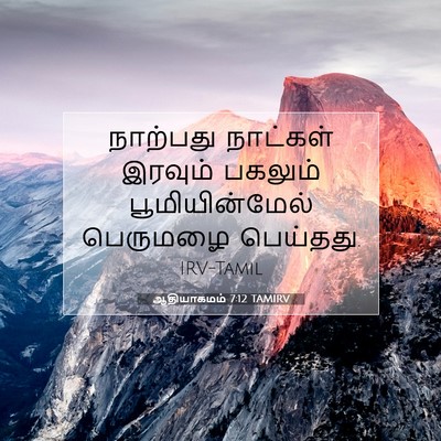 Picture 07 - ஆதியாகமம் 7:12 TAMIRV - நாற்பது நாட்கள் - Bible Verse Picture
