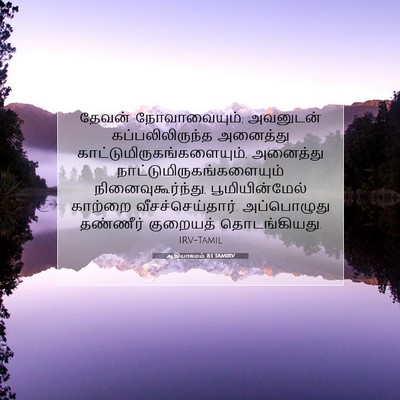 Picture 07 - ஆதியாகமம் 8:1 TAMIRV - தேவன் நோவாவையும், - Bible Verse Picture
