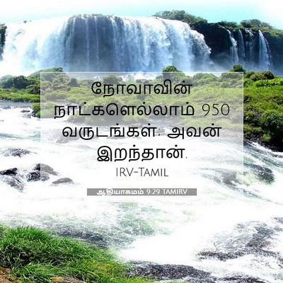 Picture 07 - ஆதியாகமம் 9:29 TAMIRV - நோவாவின் - Bible Verse Picture