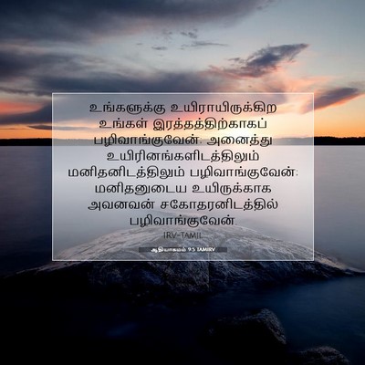Picture 07 - ஆதியாகமம் 9:5 TAMIRV - உங்களுக்கு - Bible Verse Picture