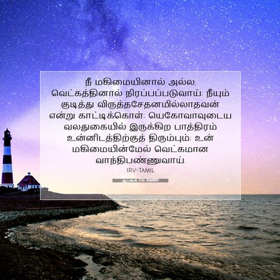 Picture 07 - ஆபகூக் 2:16 TAMIRV - நீ மகிமையினால் - Bible Verse Picture