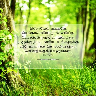 Picture 07 - ஆமோஸ் 3:1 TAMIRV - இஸ்ரவேல் மக்களே, - Bible Verse Picture