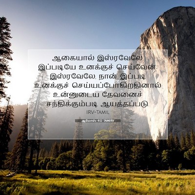 Picture 07 - ஆமோஸ் 4:12 TAMIRV - ஆகையால் இஸ்ரவேலே, - Bible Verse Picture