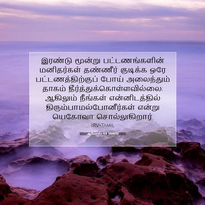 Picture 07 - ஆமோஸ் 4:8 TAMIRV - இரண்டு மூன்று - Bible Verse Picture