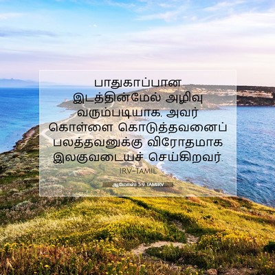 Picture 07 - ஆமோஸ் 5:9 TAMIRV - பாதுகாப்பான - Bible Verse Picture
