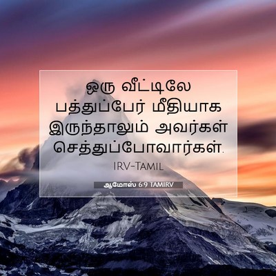 Picture 07 - ஆமோஸ் 6:9 TAMIRV - ஒரு வீட்டிலே - Bible Verse Picture