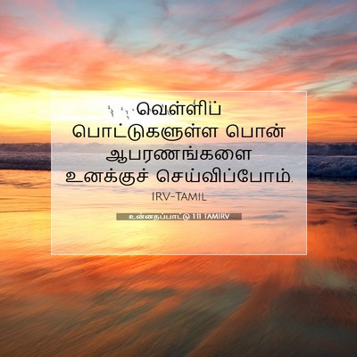 Picture 07 - உன்னதப்பாட்டு 1:11 TAMIRV - வெள்ளிப் - Bible Verse Picture
