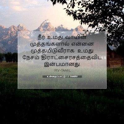 Picture 07 - உன்னதப்பாட்டு 1:2 TAMIRV - நீர் உமது வாயின் - Bible Verse Picture
