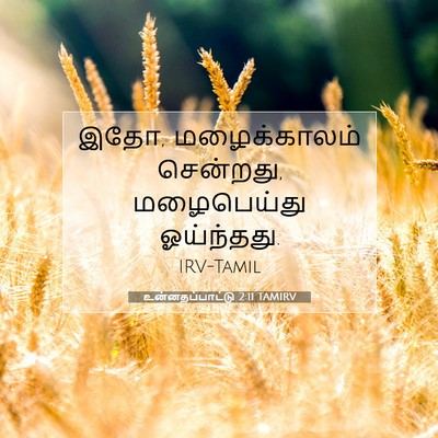 Picture 07 - உன்னதப்பாட்டு 2:11 TAMIRV - இதோ, மழைக்காலம் - Bible Verse Picture