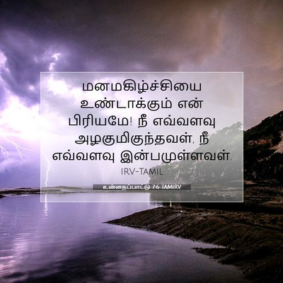 Picture 07 - உன்னதப்பாட்டு 7:6 TAMIRV - மனமகிழ்ச்சியை - Bible Verse Picture