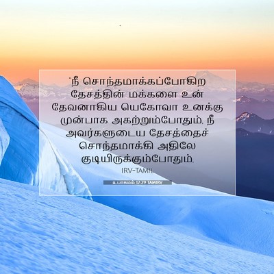 Picture 07 - உபாகமம் 12:29 TAMIRV - “நீ - Bible Verse Picture