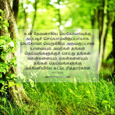 Picture 07 - உபாகமம் 12:31 TAMIRV - உன் தேவனாகிய - Bible Verse Picture