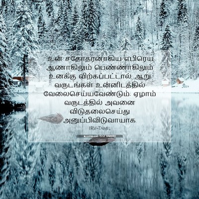Picture 07 - உபாகமம் 15:12 TAMIRV - “உன் சதோதரனாகிய - Bible Verse Picture