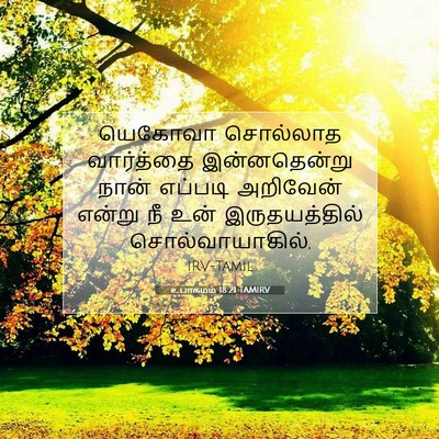 Picture 07 - உபாகமம் 18:21 TAMIRV - யெகோவா சொல்லாத - Bible Verse Picture
